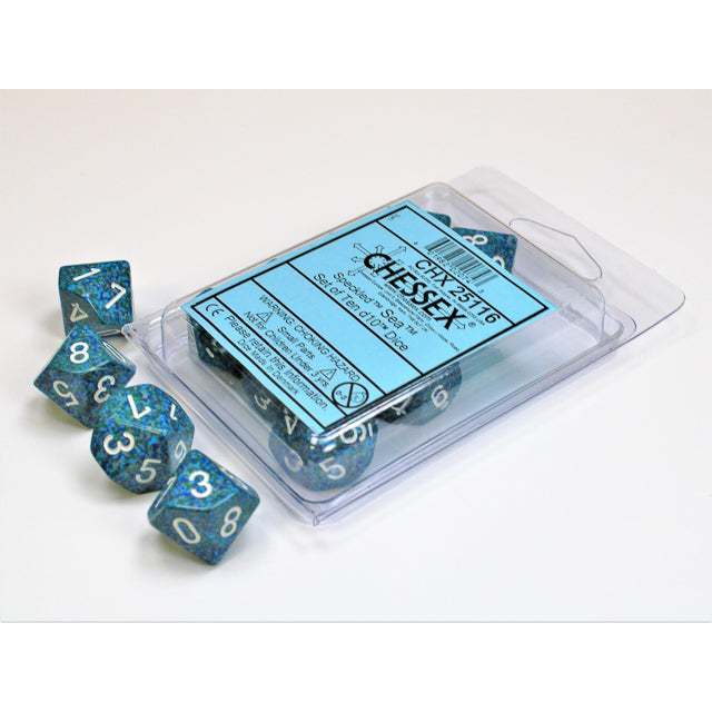 10D10 Speckled Series Dice Set | Sea