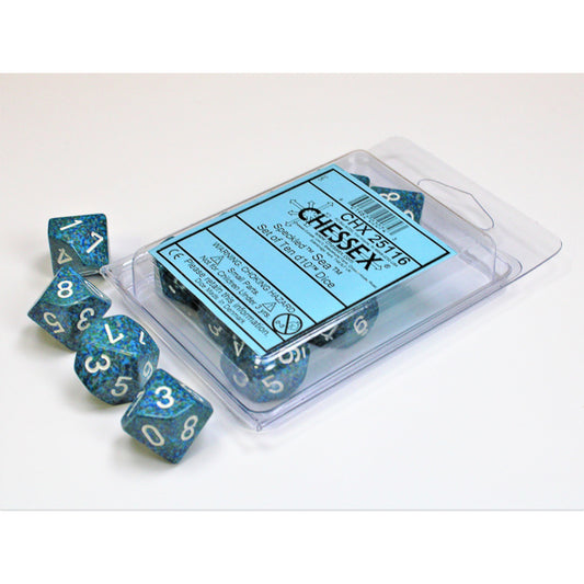 10D10 Speckled Series Dice Set | Sea