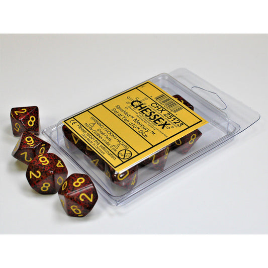 10D10 Speckled Series Dice Set | Mercury