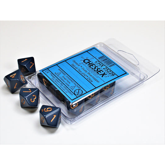 10D10 Opaque Dice Set | Dusty Blue