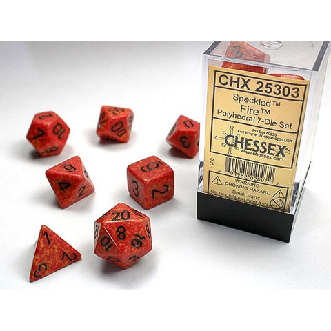 Speckled Fire 7 Dice Set [CHX25303]
