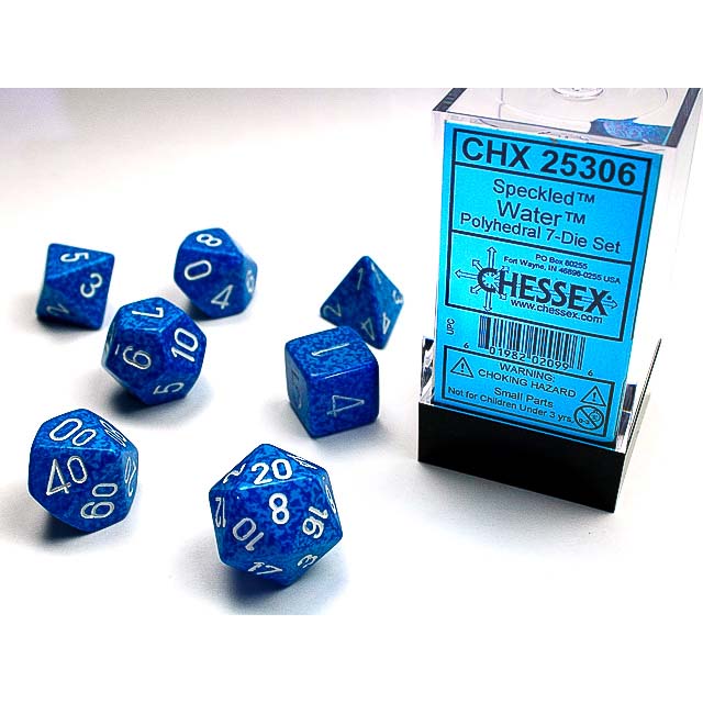 7DPoly Speckled Series Dice Set | Water