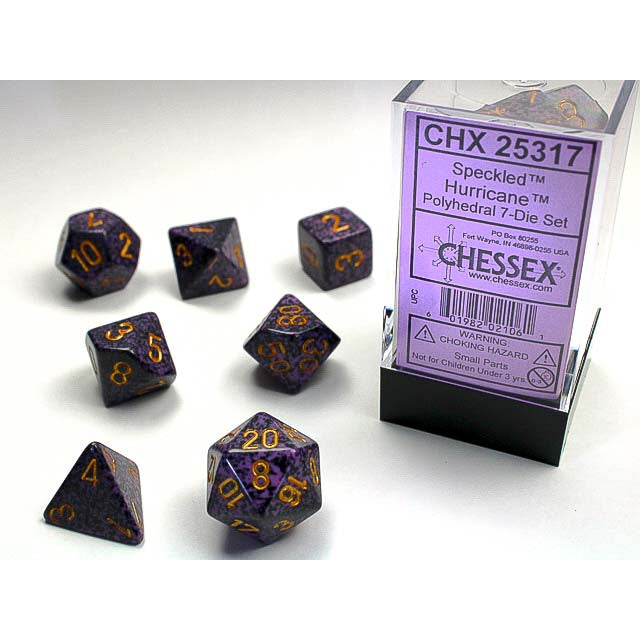 7DPoly Speckled Series Dice Set | Hurricane