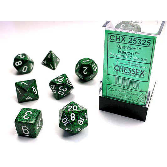 7DPoly Speckled Series Dice Set | Recon