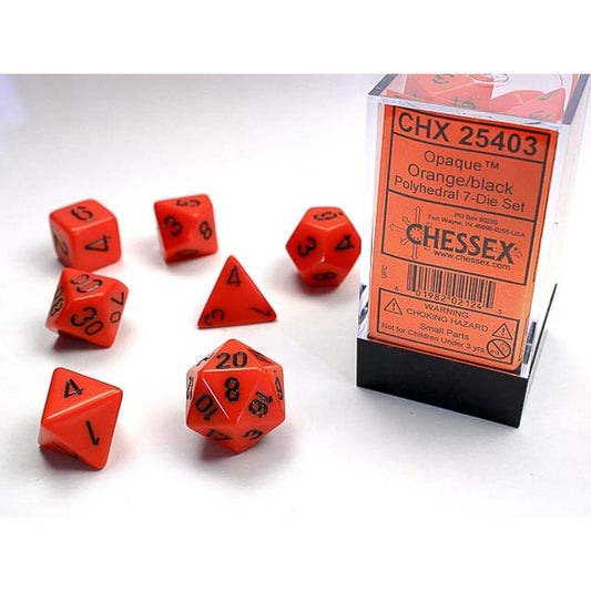 7DPoly Opaque Dice Set | Orange