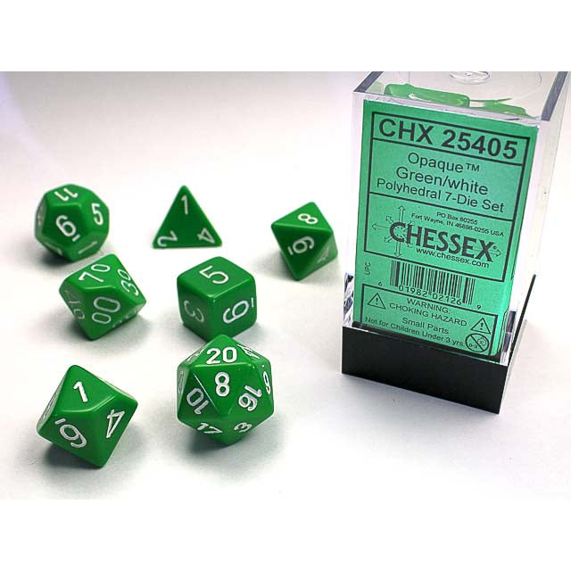 7DPoly Opaque Dice Set | Green