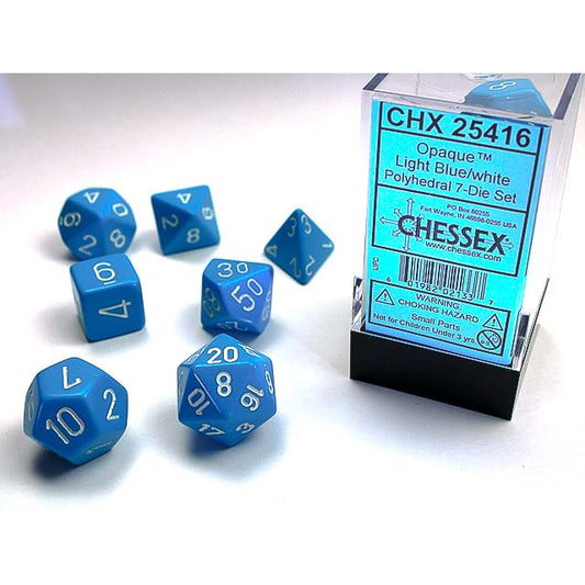 7DPoly Opaque Dice Set | Light Blue