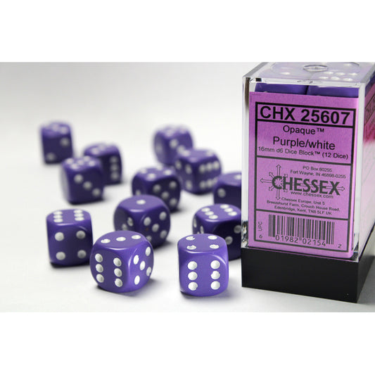 12D6 Opaque Dice Set | Purple