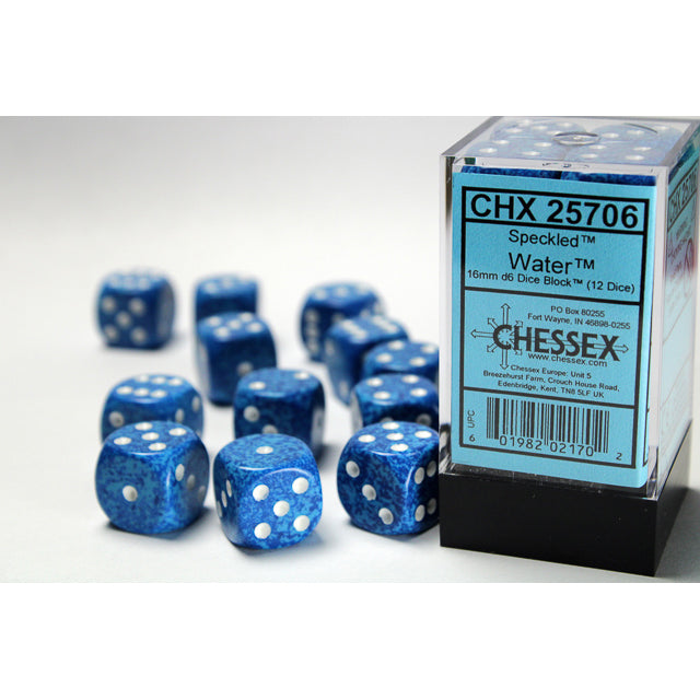 12D6 Speckled Series Dice Set | Water