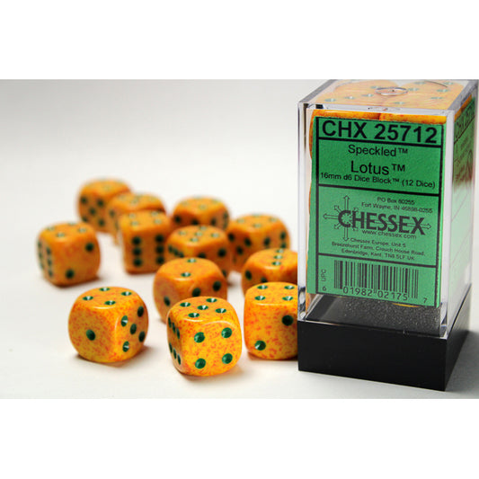 12D6 Speckled Series Dice Set | Lotus