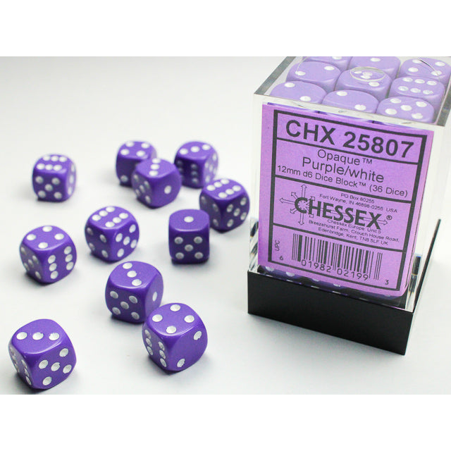 36D6 Opaque Dice Set | Purple