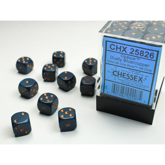 36D6 Opaque Dice Set | Dusty Blue