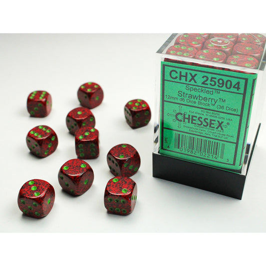 36D6 Speckled Series Dice Set | Strawberry