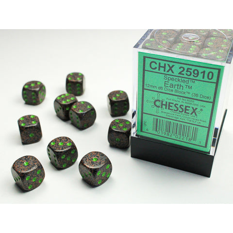 Speckled Earth 36D6 12mm Dice [CHX25910]