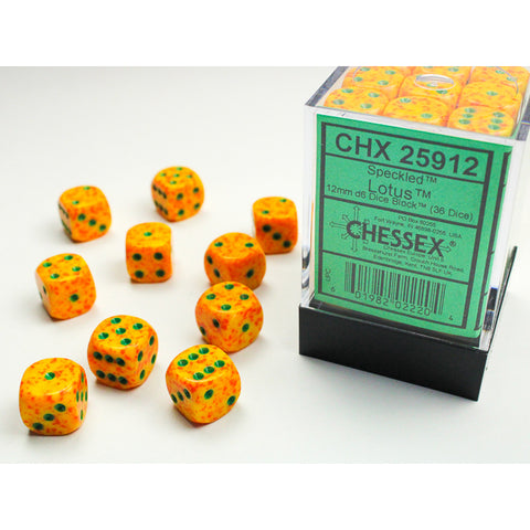 Speckled Lotus 36D6 12mm Dice [CHX25912]
