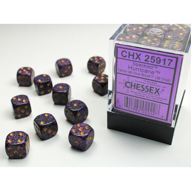 36D6 Speckled Series  Dice Set | Hurricane