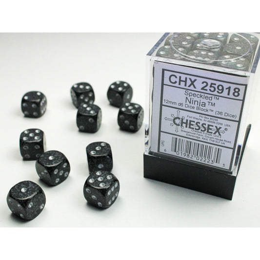 36D6 Speckled Series Dice Set | Ninja