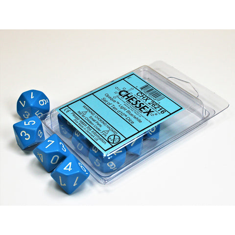 Opaque Light Blue with white font 10D10 Dice [CHX26216]