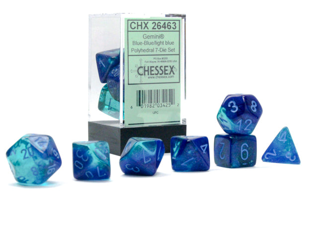 7DPoly Gemini Series Dice Set | Luminary Blue