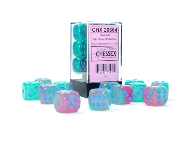 12D6 Gemini Series Dice Set | Luminary Gel
