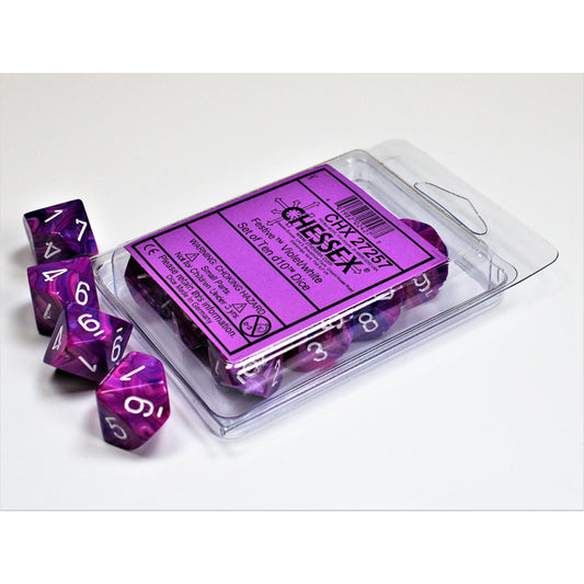 10D10 Festive Series Dice Set | Violet