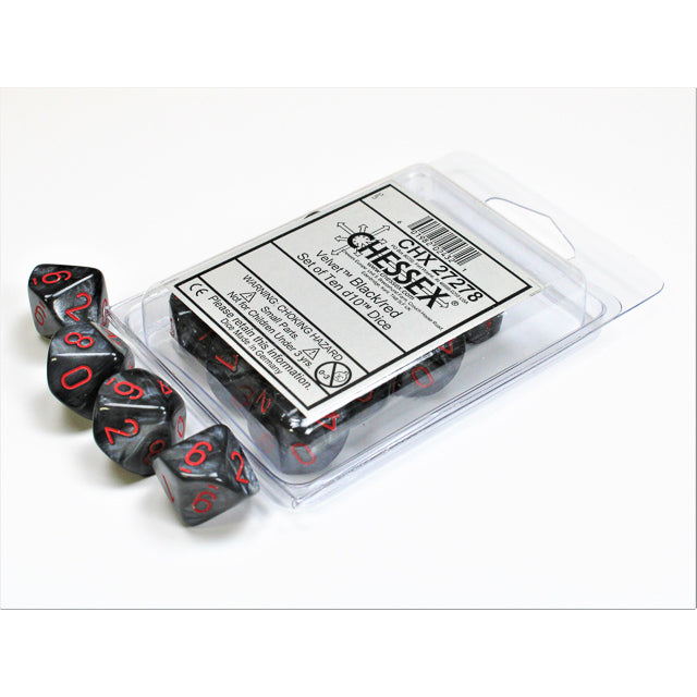 10D10 Velvet Series Dice Set | Black