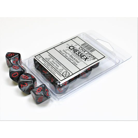 10D10 Velvet Series Dice Set | Black