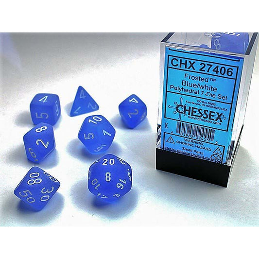 7DPoly Frosted Series Dice Set | Blue
