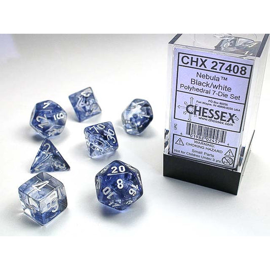 7DPoly Nebula Series Dice Set | Black