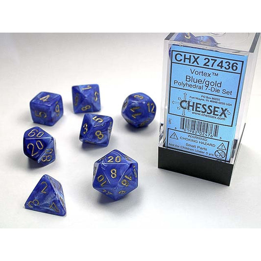 7DPoly Vortex Series Dice Set | Blue