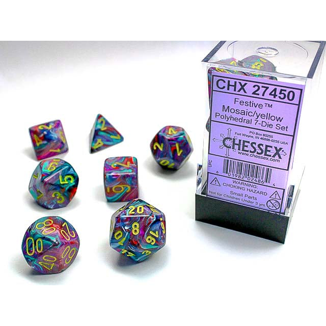 7DPoly Festive Series Dice Set | Mosaic