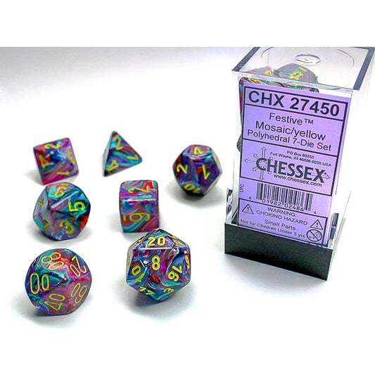 7DPoly Festive Series Dice Set | Mosaic