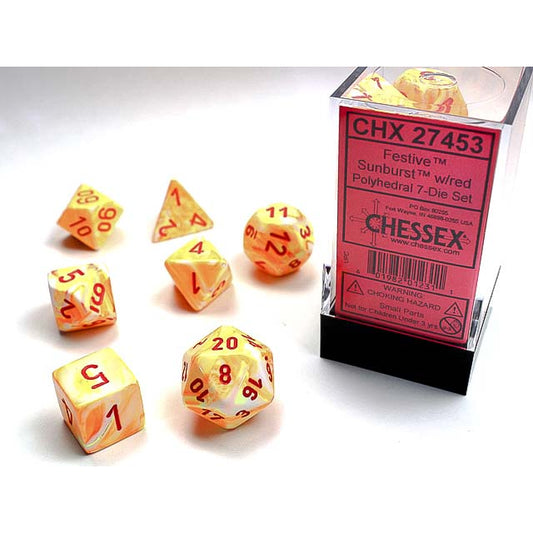 7DPoly Festive Series Dice Set | Sunburst