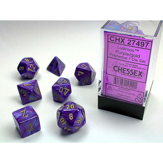 7DPoly Lustrous Series Dice Set | Purple