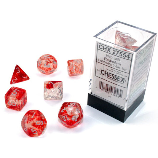 7DPoly Nebula Series Dice Set | Luminary Red