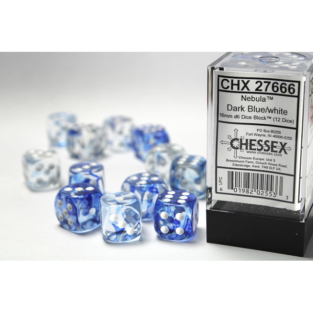 12D6 Nebula Series Dice Set | Dark Blue