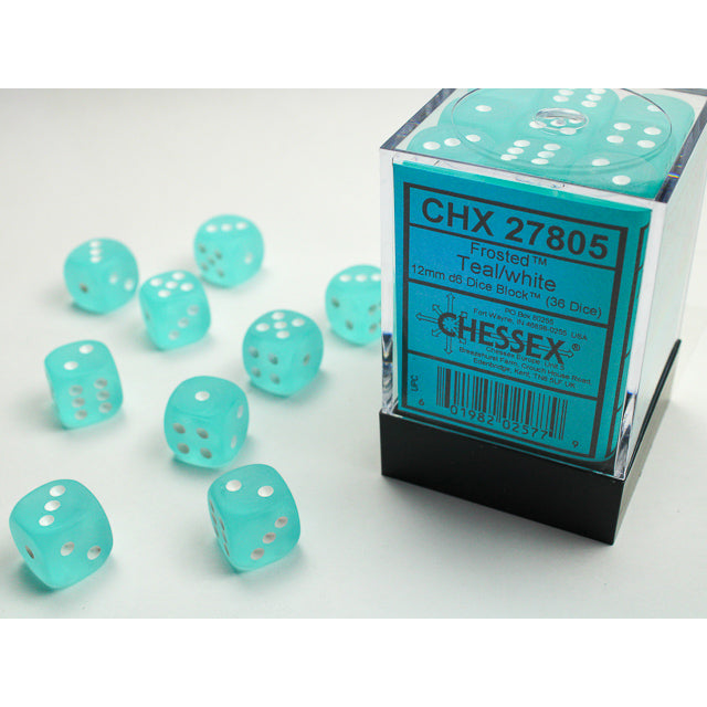36D6 Frosted Series Dice Set | Teal
