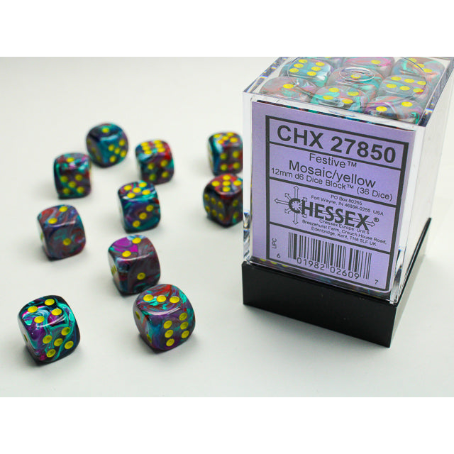 36D6 Festive Series Dice Set | Mosaic