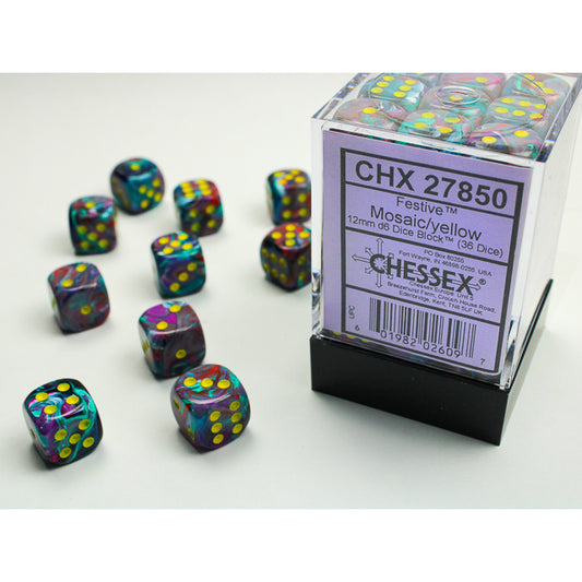 36D6 Festive Series Dice Set | Mosaic