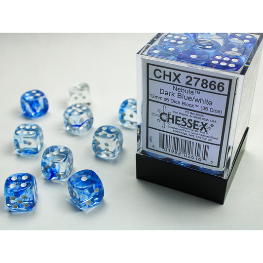 36D6 Nebula Series Dice Set | Dark Blue