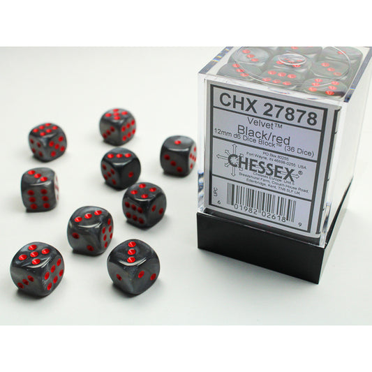 36D6 Velvet Series Dice Set | Black