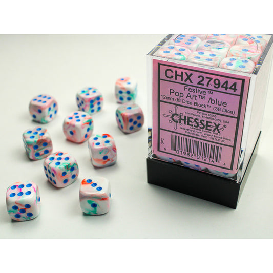 36D6 Festive Series Dice Set | Blue