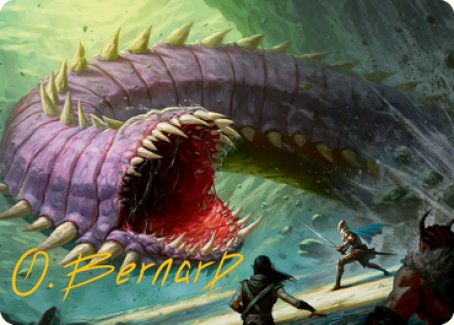 Purple Worm Art Card (Gold-Stamped Signature) [Dungeons & Dragons: Adventures in the Forgotten Realms Art Series]