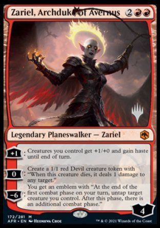 Zariel, Archduke of Avernus (Promo Pack) [Dungeons & Dragons: Adventures in the Forgotten Realms Promos]