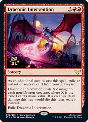 Draconic Intervention [Strixhaven: School of Mages Prerelease Promos]