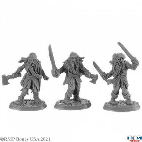 Bones USA: Zombie Pirates (3 figs) [Reaper 30040]