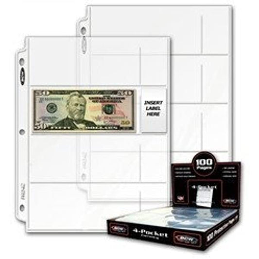 BCW Mixed Binder Pages - 4 Mini American 4 Tarot