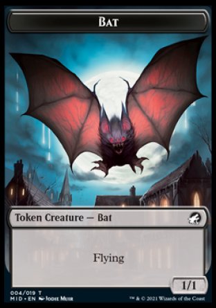 Clue // Bat Double-sided Token [Innistrad: Midnight Hunt Tokens]