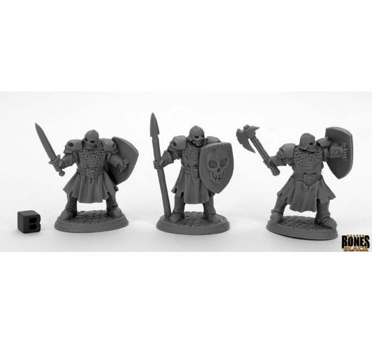 Bones Black: Maggotcrown Men at Arms (3 figs) [Reaper 44034]
