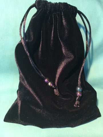 Dice Bag Handmade By Karyn: Black Velvet